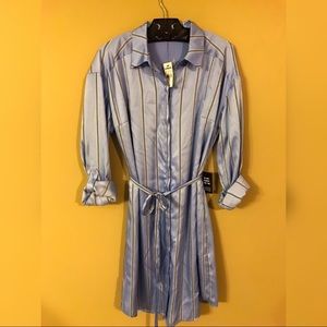 Express Striped Shirt Dress - Size Small